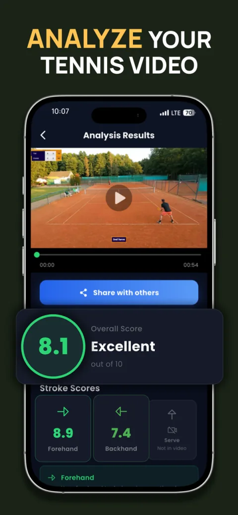 TennisAI app screenshot